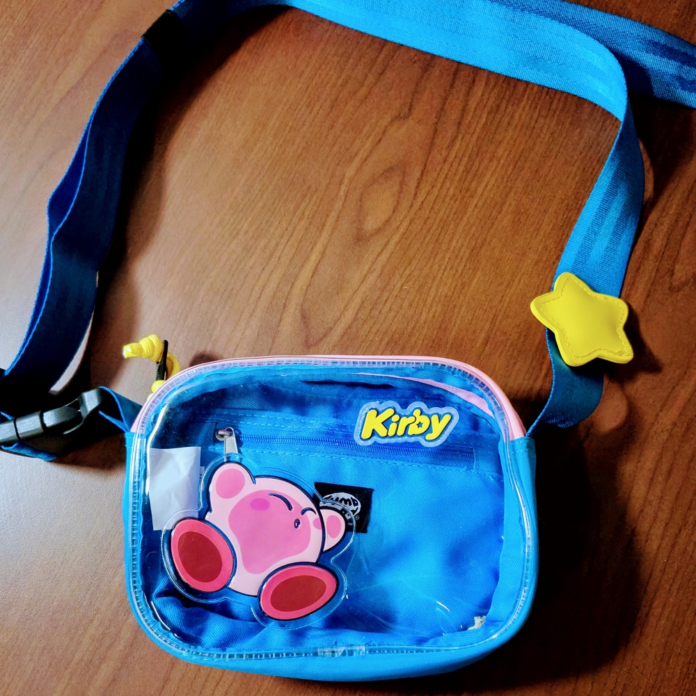 Blue Pink And PVC Kirby Crossbody Bag